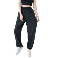 Plus Size Knit Cotton Women's Pajamas Pants Plus Size Sleepwear Loose Wide Leg Trousers