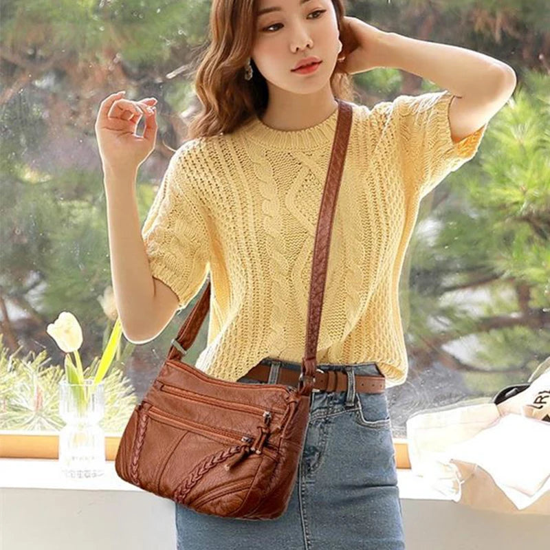 Women's Messenger Bags Matching PU Leather Shoulder Bags Fashion Gift for Her