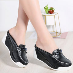 Women's Platform Wedge Slippers High Heel Slippers Casual Sandals Slip On Shoes