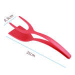 2 In 1 Nylon Grip Flip Tongs Egg Spatula Tongs Steak Spatula Tongs Clamps Fried Pancake Turners Kitchen Accessories