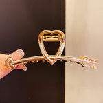 Extra Large Metal Twisted Hair Claw Clip Minimalist Extra Large Gold/Silver Pretzel Hair Claw Clamp for Thick Hair