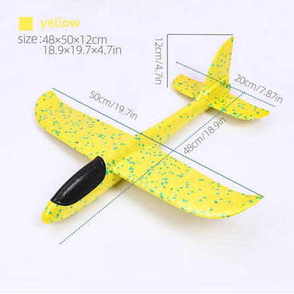 50CM Big Polystyrene Steering Wheel Throwing Plane Toy Foam Manual Airplane for Children