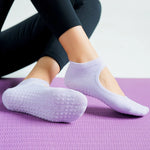 Women's Pilates Socks High Quality Anti-Slip Breathable Backless Yoga Socks Ankle Ballet Dance Sports Socks for Fitness Gym