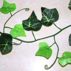 100-Leaf Artificial Ivy Leafs - 1 piece = 2.4M Home Decor Garland Plants Fake Vine Foliage Flora Creeper Green Ivy Wreath