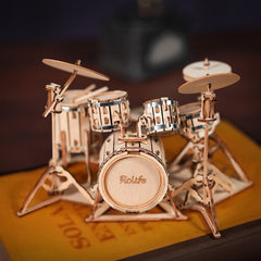 Wooden Craft Kits for Kids 3D Musical Instrument Wooden Puzzle Game Assembly Saxophone Drum 4 Kinds DIY Kit Accordion Cello Toy Gifts for Children
