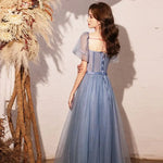 Ethereal Off-Shoulder Maxi Evening Gown A-Line Prom Dress