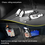 Car Trunk Organizer Net Stretchy String Mesh Easy Velcro Fastener Universal Storage Bag Pocket Cage Auto Organizer Back Seat Compartment Bag