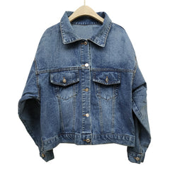 Floral Embroidery Appliques Long Sleeve Denim jacket