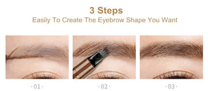 4-Point Eyebrow Pencil Waterproof Liquid Eyebrow Pen Long Lasting Cosmetic Microblade Brow Pencil Mascara Makeup
