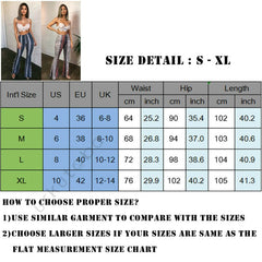 Women's Print Bell Bottom Pants Boho Floral Hippie  Palazzo Flared Trousers