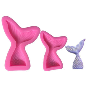 Pastry Silicone Mold Mermaid Tail Pattern Gum Paste Chocolate Cake Molds Candy Molds party Cupcake Decorating Tools