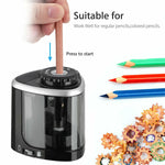 Multifunction Electric & Manual Pencil Sharpener Safe Helical Steel Blade Sharpener for Students