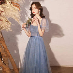 Ethereal Off-Shoulder Maxi Evening Gown A-Line Prom Dress