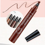 4-Point Eyebrow Pencil Waterproof Liquid Eyebrow Pen Long Lasting Cosmetic Microblade Brow Pencil Mascara Makeup