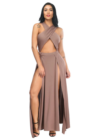 Bold & Elegant Cut-Out Maxi Dress – Sultry, Sophisticated, and Statement-Making