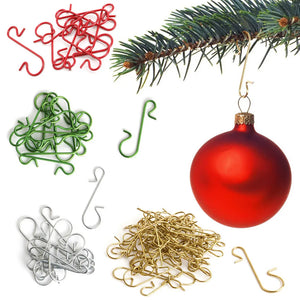 50-Pack Christmas Ornament Metal S-Shaped Hooks Holders Christmas Tree Ornament Pendant Hangers Decoration for Home