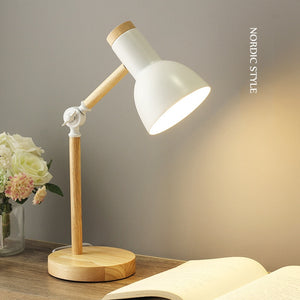 Creative Nordic Wooden Desk Lamp LED Natural Table Light Minimalist Lamp