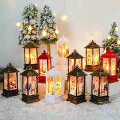 Christmas Lantern LED Light Merry Christmas Decorations for Home Christmas Tree Ornaments Xmas Decorations Craft Supplies