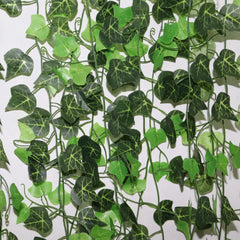 100-Leaf Artificial Ivy Leafs - 1 piece = 2.4M Home Decor Garland Plants Fake Vine Foliage Flora Creeper Green Ivy Wreath