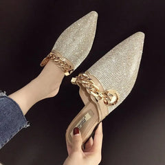 Pointed Toe Loafers Beige