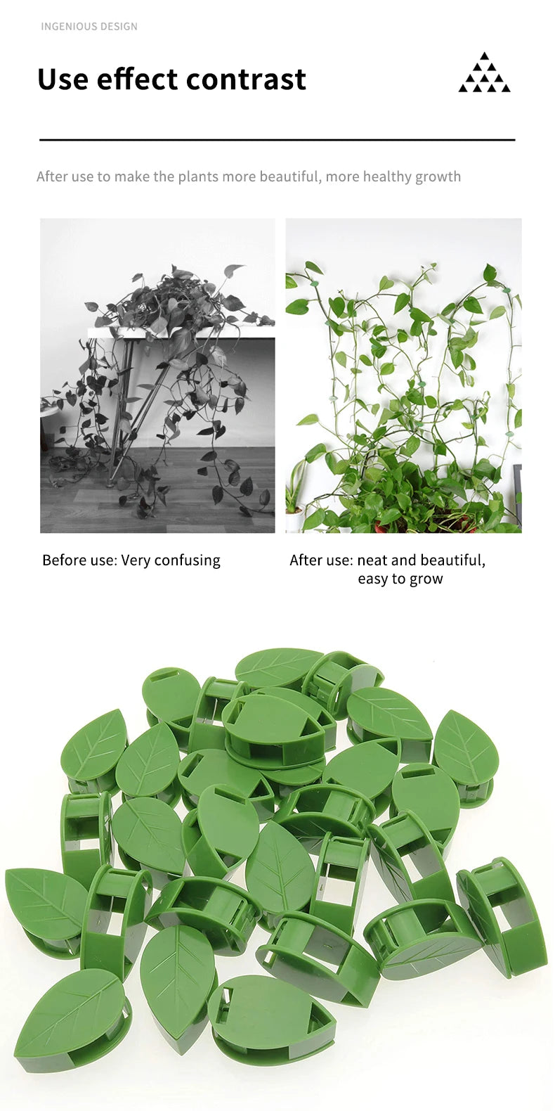 Invisible Wall Climbing Plant Fixture Rattan Vine Bracket Fixed Buckle Leaf Clips Traction Holder Garden