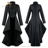 Women's Medieval Style Victorian Costume Tuxedo Tailcoat Gothic Steampunk Trench Coat Irregular Hem Vintage Frock Coat