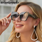 Oversized Cat Eye Sunglasses For Women & Men Luxury Fashion Large Frame Square Sun Glasses Retro Trendy Cat-Eye Eyewear