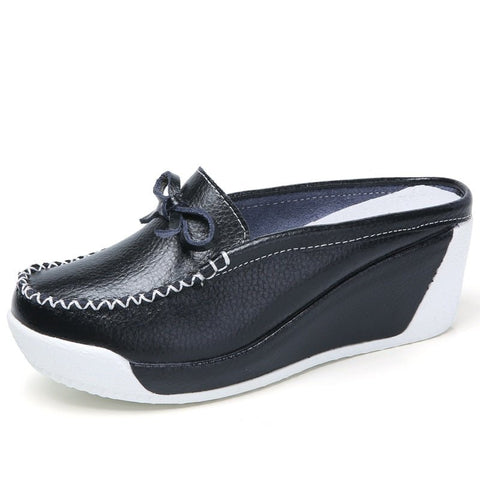 Platform Wedge Slippers Women High Heel Casual Sandals Slip-On Comfortable Fashion Shoes