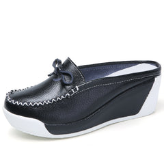 Women's Platform Wedge Slippers High Heel Slippers Casual Sandals Slip On Shoes