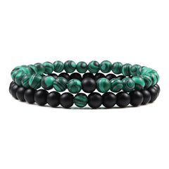 Stone of Rooting Bracelet, Concentration Gems, Tiger Eye Jewelry, Lava Stone Beaded Yoga Bracelet