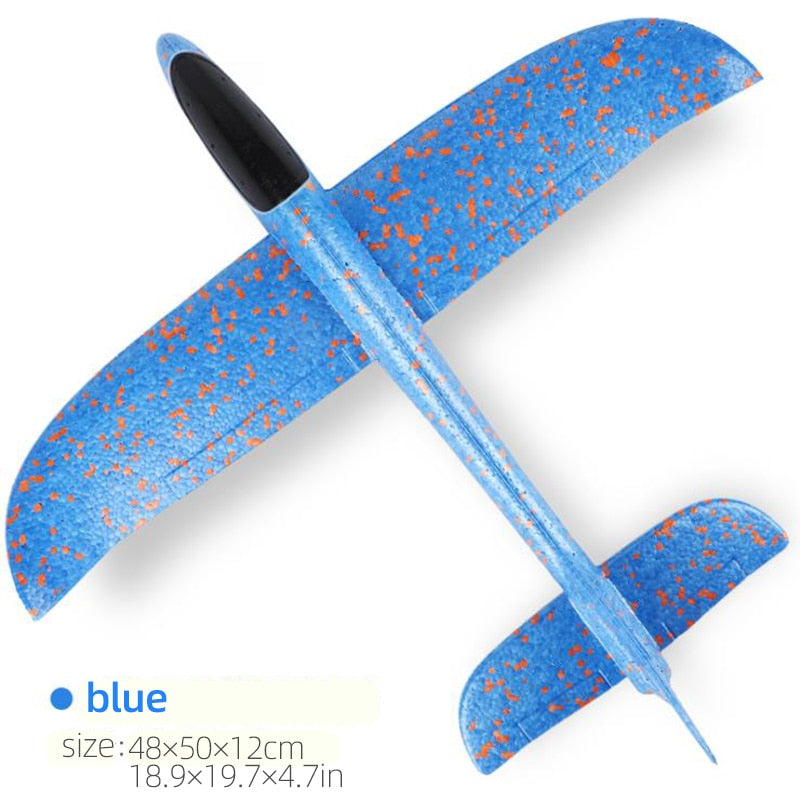 50CM Big Polystyrene Steering Wheel Throwing Plane Toy Foam Manual Airplane for Children