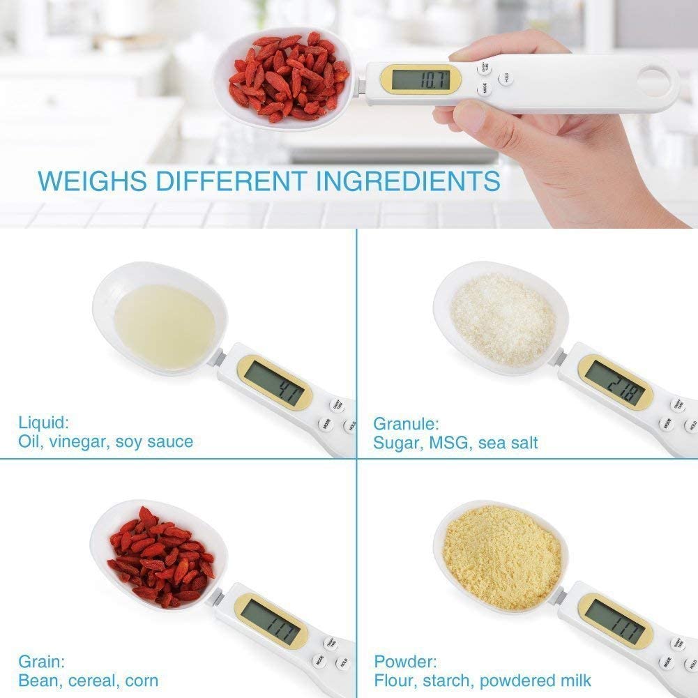 Digital Spoon Scale with LCD Display Measures Food Weight Spoon 500g/0.1g Measure Coffee Tea Sugar Scale Kitchen Tool