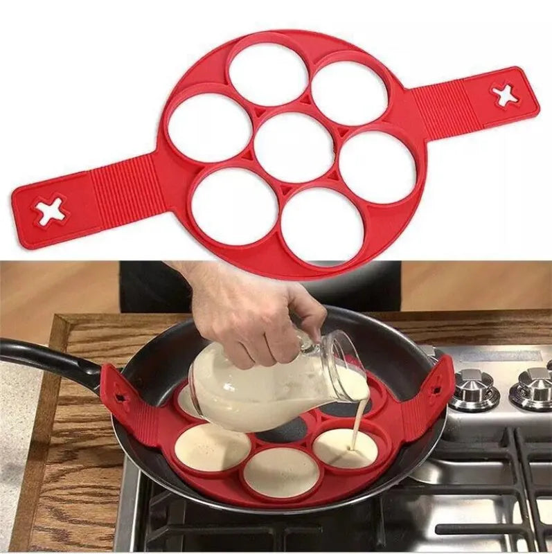 Pancake Egg Ring Maker Mold Food Mold Nonstick Cooking Tool Round Heart Pancake Maker Mold Egg Cooker Pan Egg Mold Kitchen Baking Accessories