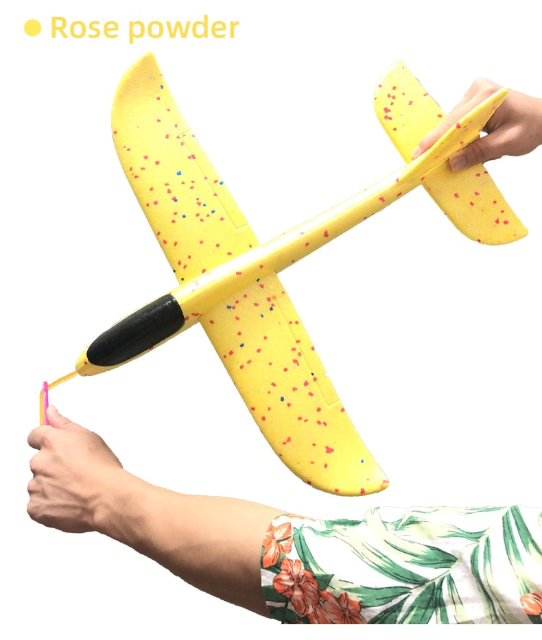 50CM Big Polystyrene Steering Wheel Throwing Plane Toy Foam Manual Airplane for Children