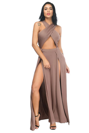 Bold & Elegant Cut-Out Maxi Dress – Sultry, Sophisticated, and Statement-Making