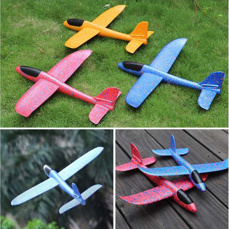 50CM Big Polystyrene Steering Wheel Throwing Plane Toy Foam Manual Airplane for Children