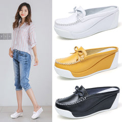 Women's Platform Wedge Slippers High Heel Slippers Casual Sandals Slip On Shoes