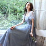 Ethereal Off-Shoulder Maxi Evening Gown A-Line Prom Dress