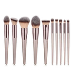 Champagne Makeup Brush Set Cosmetic Foundation Powder Blush Eyeshadow Blending Make Up Brush Beauty Accessory Tools