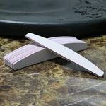 Nail File Buffer 100/180 Grit Half Moon Double Sided Sandpaper Nail Sanding Grinding for Gel Nail Polish Nail Manicure Tool