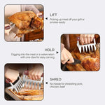 Bear Claws Stainless Steel BBQ Meat Shredder Claws with Wooden Handle Pull Pork Turkey Chicken Claws