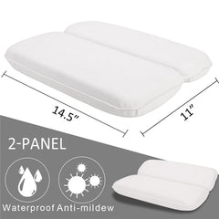 3D Mesh Spa Bathtub Pillow with Suction Cups Extra Thick Spa Bathtub Cushion for Head, Neck, Back and Shoulder Support