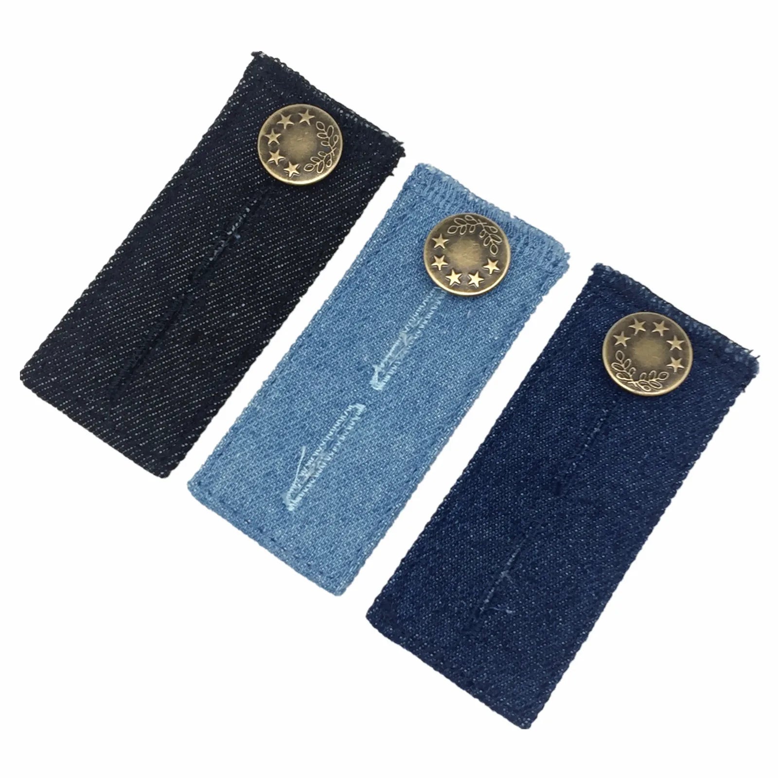 3-Pack Adjustable Denim Waistband Extender for Jeans – Stretch Button Extension for Pants, Pregnancy, Bloating or Comfort Fit