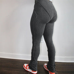 Bright Line High Waist Stretchy Sporty Trousers Stretchy Sporty Casualwear Pants