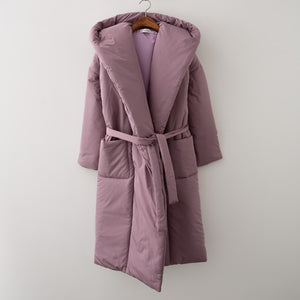 Women's Stylish Thick fluff Long Parka Coat Warm Waterproof Coat