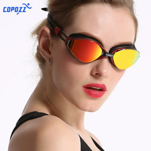 Professional Swim Goggles Anti-Fog UV Protection Adjustable Swimming Goggles for Men & Women Waterproof Silicone Glasses Eyewear
