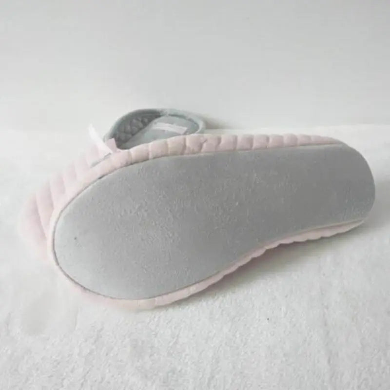 Women's Winter Slippers with Cute Bowtie For Indoor Use Soft Bottom Cotton Warm Flats