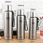 Large Capacity Stainless Steel Thermos Portable Vacuum Flask Insulated Thermos with Laynard Handle Thermos Bottle Hot and Cold