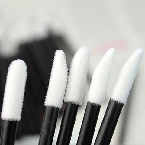 Lip Brush Set 50-Piece Disposable Eyelash Mascara Applicator Lipstick Wand Cosmetic Makeup Tool