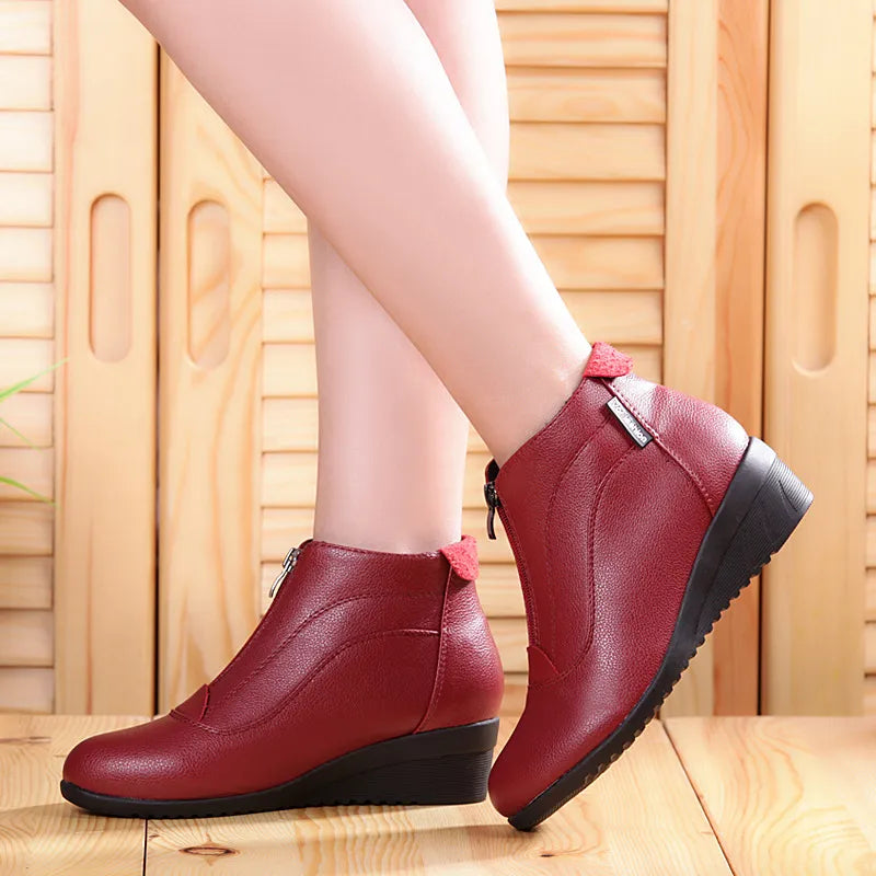 Winter Ankle Boots for Women Snow Boots with Wedge Heels Warm and Comfortable Boots